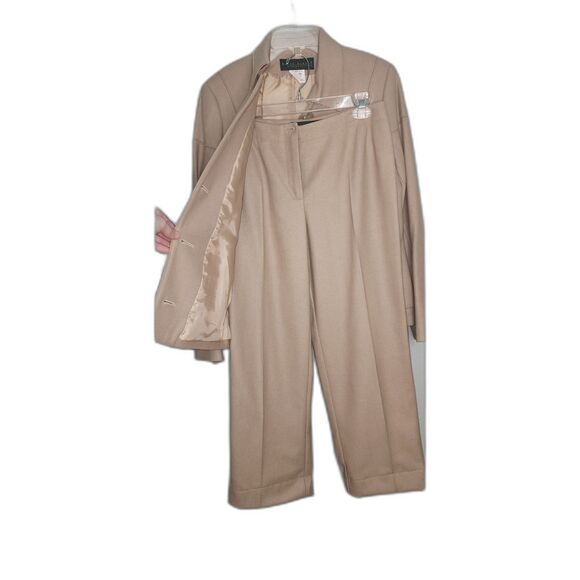 Vintage Harve Benard Beige Wool Blend Button Up Blazer Size 6 - Picture 6 of 9